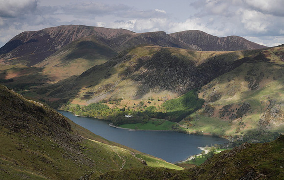 Buttermere and surrounding fells from route to Haystacks