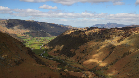 Borrowdale View, climbing Eagle Crag