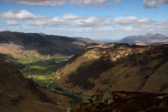 Borrowdale View, climbing Eagle Crag