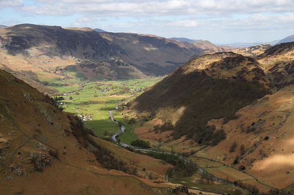 Borrowdale View, climbing Eagle Crag