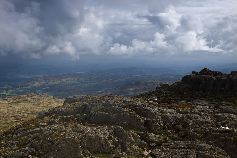 Lake Windermere over Pike O'Blisco south summir
