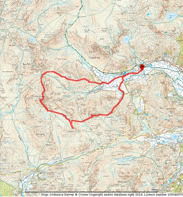 Pike O'Blisco, Cold Pike & Crinkle Crags
