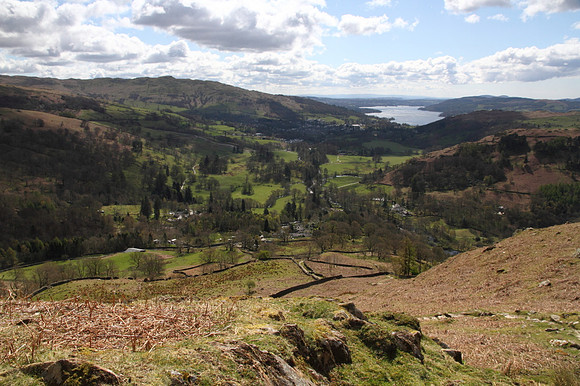Windermere looking back from route up to Nab Scar