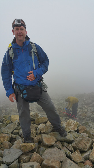 Scary photo of me at Scafell Pike Summit