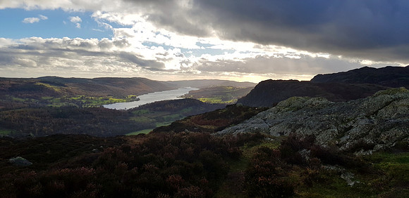 Coniston Water from Holme Fell summit 1