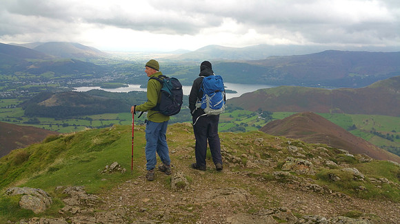 Nigel and Paul on Causey Pike summit