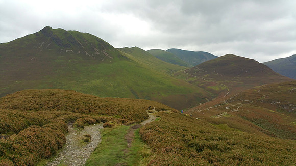From Barrow towards Causey Pike, Ard Crags and Outerside
