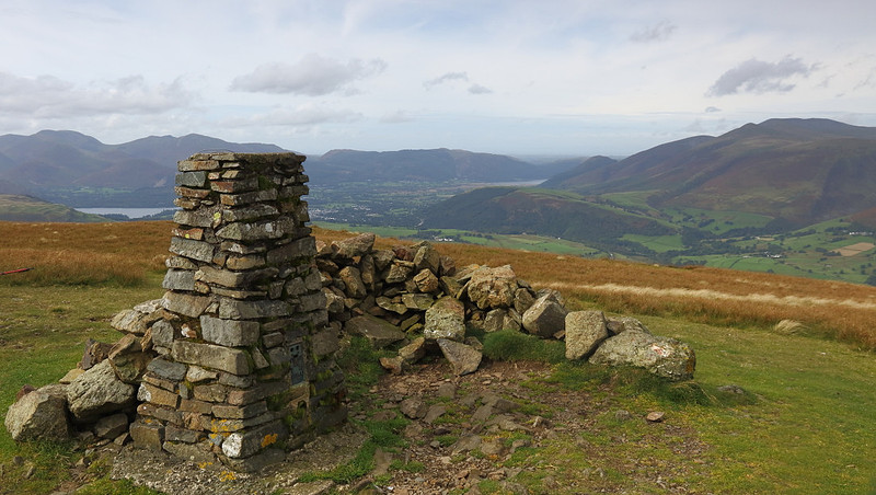 Clough Head Trig Point and Wind Shelter