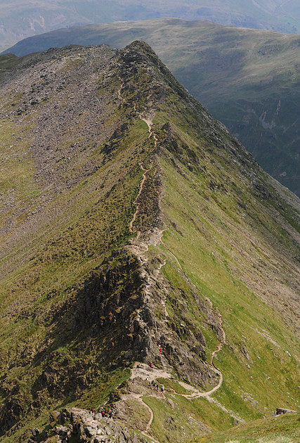 Striding Edge from Helvellyn Summit