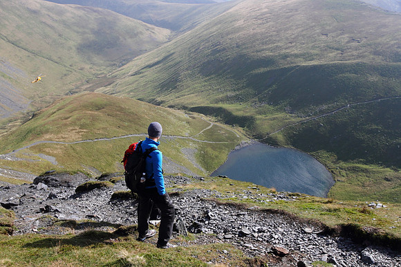 Looking down on Scales Tarn