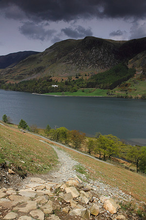 Looking back towards Buttermere from Scarth Gap path