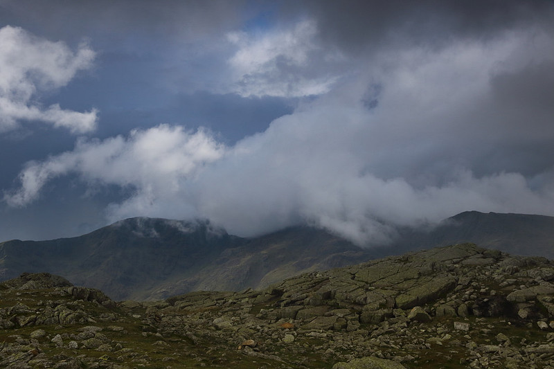 Brroding skies over Scafell range