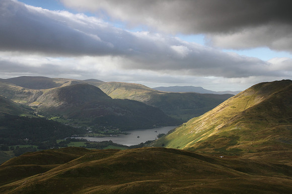 Boredale Hause & view across Ullswater from Angletarn Pikes