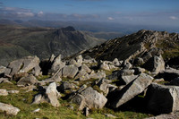 Great Slab and Langdale Pikes from Bowfell