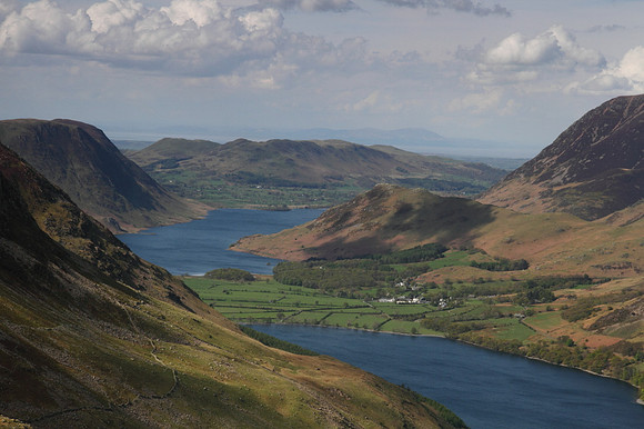 View over Buttemere towards Grasmoor and Crummock Water