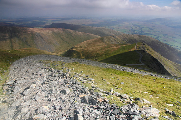 Bannerdale & Souther Fell from the route to Blencathra summit