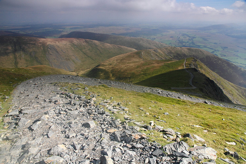 Bannerdale & Souther Fell from the route to Blencathra summit