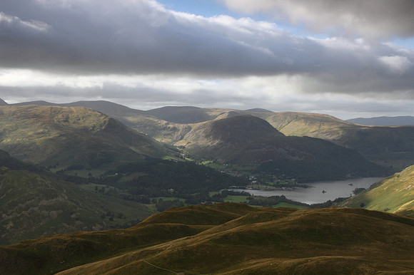 Boredale Hause & view across Ullswater from Angletarn Pikes