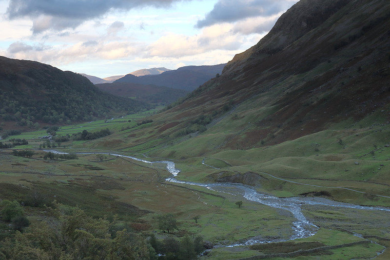 Evening light across Borrowdale