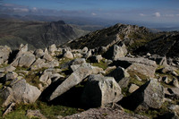 Great Slab and Langdale Pikes from Bowfell