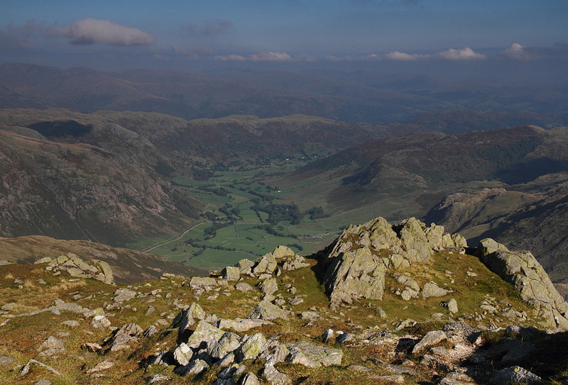 Great Langdale from Crinkle Crags summit