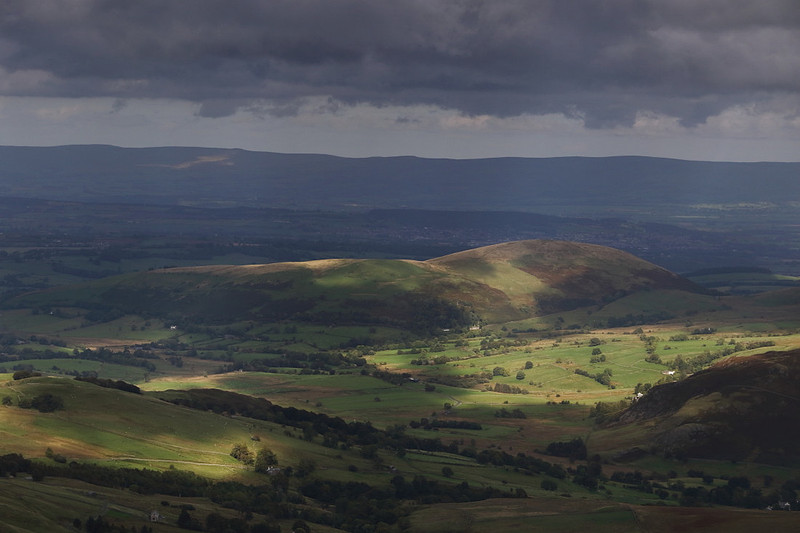Little Mell Fell from Hart Side Summit with the Pennines in the distance