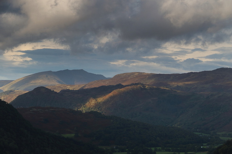 Evening light across Borrowdale