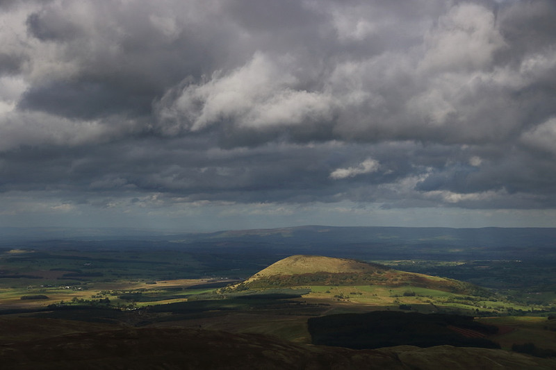 Great Mell Mell from Hart Side Summit with the Pennines in the distance