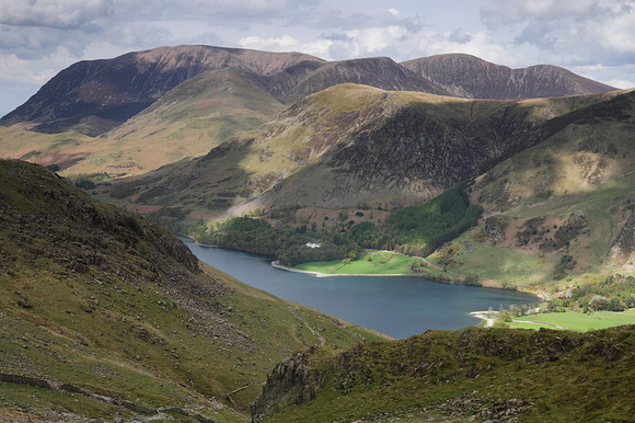 Buttermere and surrounding fells from route to Haystacks