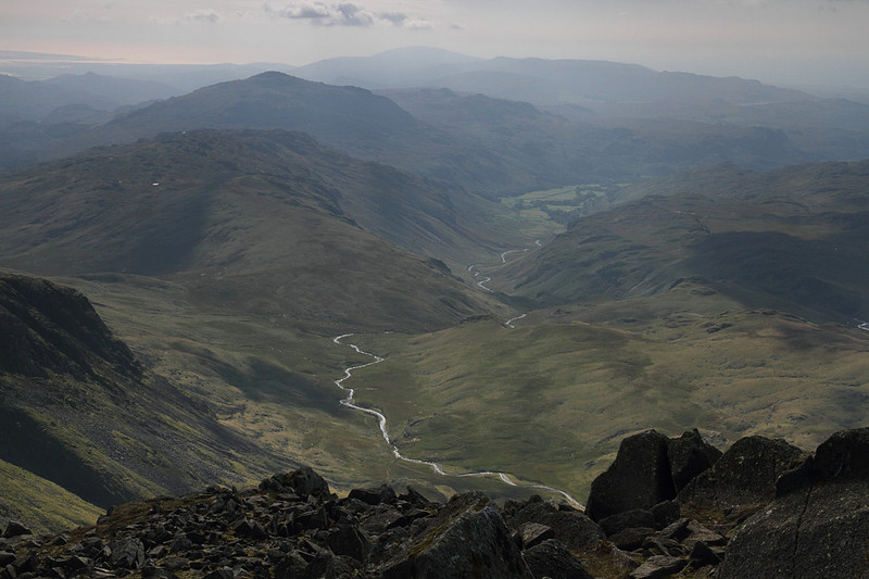 Eskdale from Bowfell summit