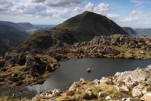 Innominate Tarn (Haystacks summit) and High Crag