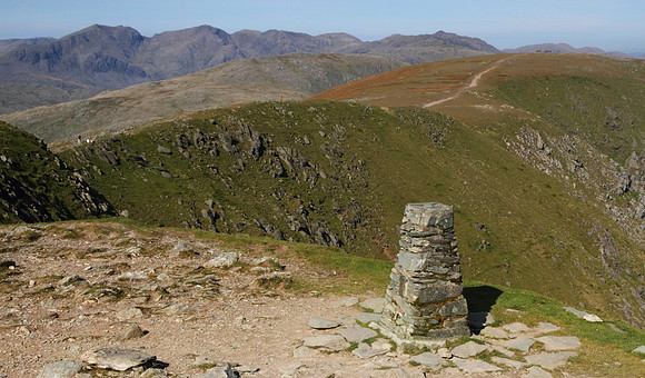 Ordnance Survey pillar, summit of Old Man of Coniston