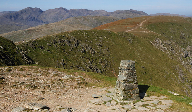 Ordnance Survey pillar, summit of Old Man of Coniston